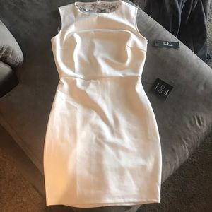 White backless bodycon dress